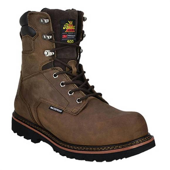 NEW THOROGOOD men's 8" insulated composite toe work boots in brown - Picture 1 of 3